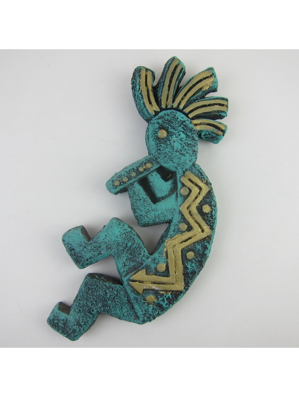 Vintage Kokopelli Chalkware Native American Flute Player 3D Wall Hanging Art